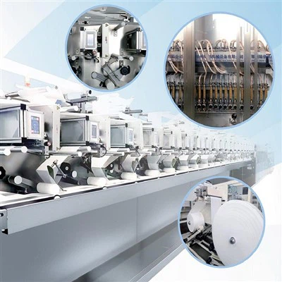 Teljesen automatikus nedves törlőkendő-gyártó berendezések